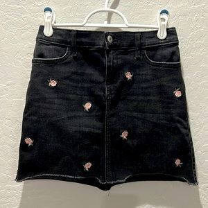Abercrombie kids black jean skirt
